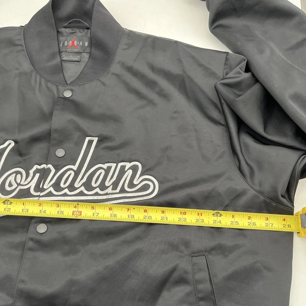 Nike‎ Jordan Script Varsity Bomber Jacket Black XL Jumpman FN4659-010